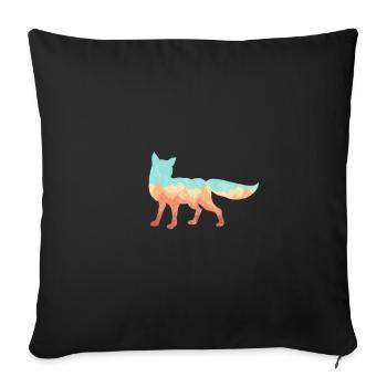 Mountain Fox - Sofa pillowcase 17,3'' x 17,3'' (45 x 45 cm) - black - Front