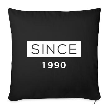 Depuis - 1990 - Housse de coussin décorative 45 x 45 cm - noir - Devant