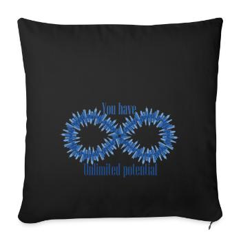 You have unlimited potential - Sofa pillowcase 17,3'' x 17,3'' (45 x 45 cm) - black - Front