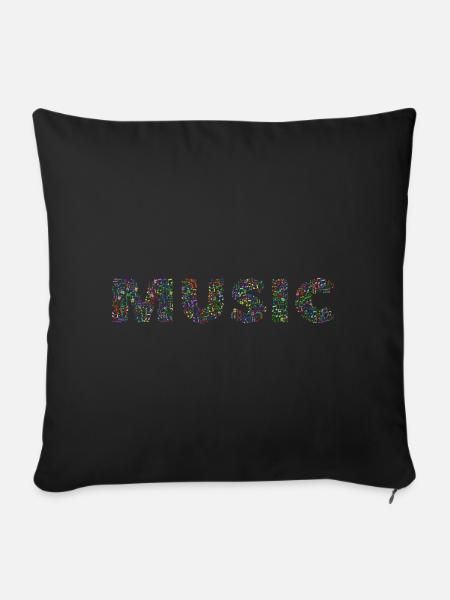 Musik - Sofakissenbezug 45 x 45 cm - Schwarz