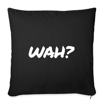 WAH? Cadeau de la mer du Nord bas-allemande, nord-allemande - Housse de coussin décorative 45 x 45 cm - noir - Devant