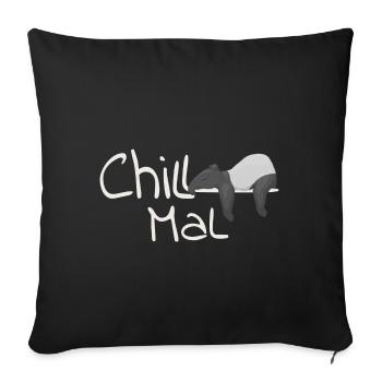Chill Mal Tapir Cozy Hang Out Casual Gift - Sofa pillowcase 17,3'' x 17,3'' (45 x 45 cm) - black - Front