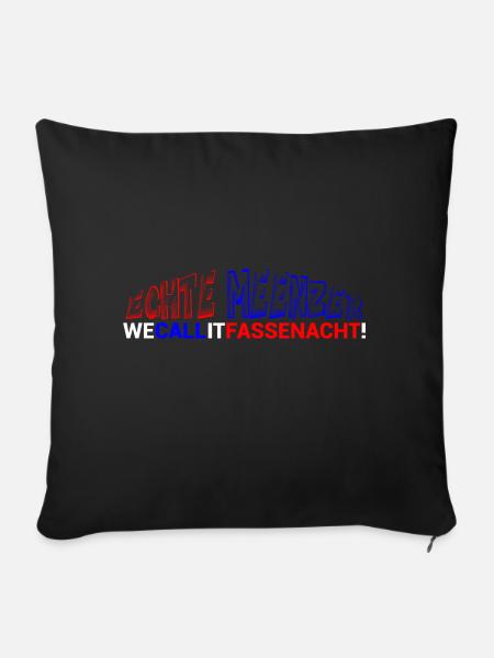 Das Geschenk zur Fastnacht er aus Mainz - Sofakissenbezug 45 x 45 cm - Schwarz