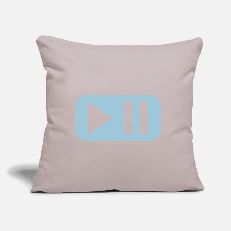 pause play button Sofa pillowcase 17,3'' x 17,3'' (45 x 45 cm)