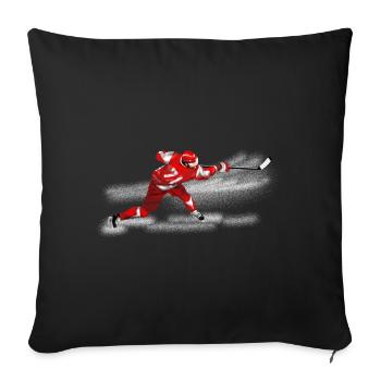 Hockey - Housse de coussin décorative 45 x 45 cm - noir - Devant