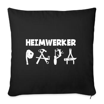 Heimwerker Papa Heimwerker Papa - Sofakissenbezug 45 x 45 cm - Schwarz - Vorne