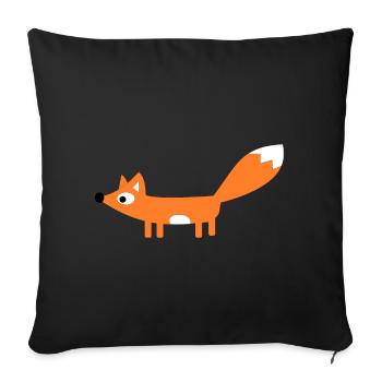 Renard - Housse de coussin décorative 45 x 45 cm - noir - Devant