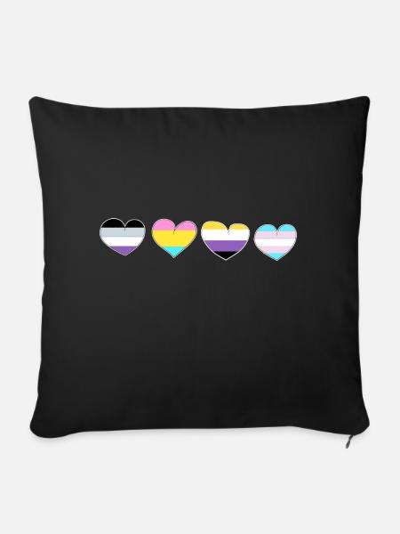 LGBT Pride - Sofakissenbezug 45 x 45 cm - Schwarz