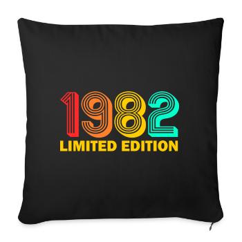 1982 born Born 1982 Gift Birthday - Sofa pillowcase 17,3'' x 17,3'' (45 x 45 cm) - black - Front