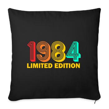 1984 born Born 1984 Gift Birthday - Sofa pillowcase 17,3'' x 17,3'' (45 x 45 cm) - black - Front
