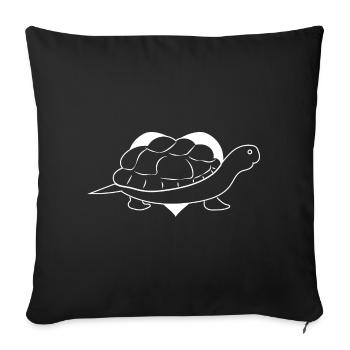 Turtle Turtle - Sofa pillowcase 17,3'' x 17,3'' (45 x 45 cm) - black - Front