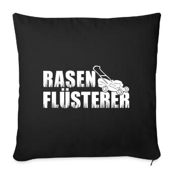 Rasenflüsterer Rasenmäher Rasen mähen Rasenpfleger - Sofakissenbezug 45 x 45 cm - Schwarz - Vorne