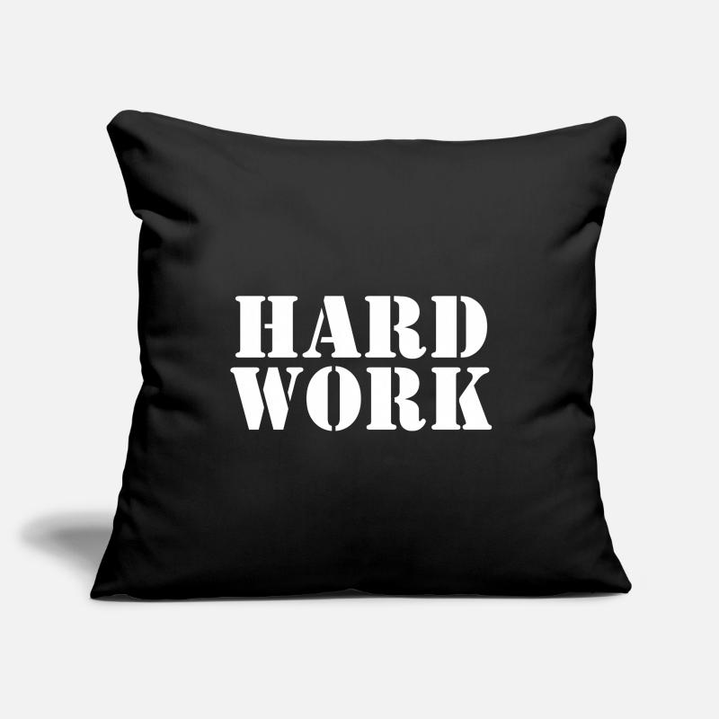 Hard work Housse de coussin décorative 45 x 45 cm