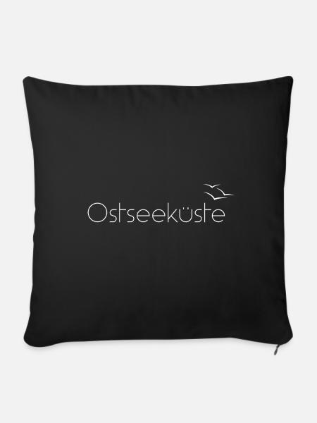Ostseeküste - Sofakissenbezug 45 x 45 cm - Schwarz