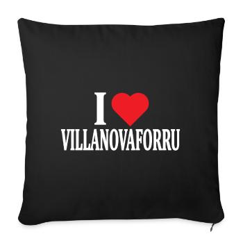 t-shirt J’adore Villanovaforru t-shirt Sardaigne - Housse de coussin décorative 45 x 45 cm - noir - Devant