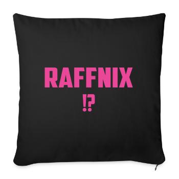 Raffnix - Housse de coussin décorative 45 x 45 cm - noir - Devant