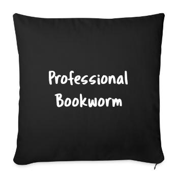 Amateur de livres - Professional Bookworm I - Housse de coussin décorative 45 x 45 cm - noir - Devant