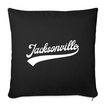 Jacksonville, Floride - Housse de coussin décorative 45 x 45 cm - noir - Devant