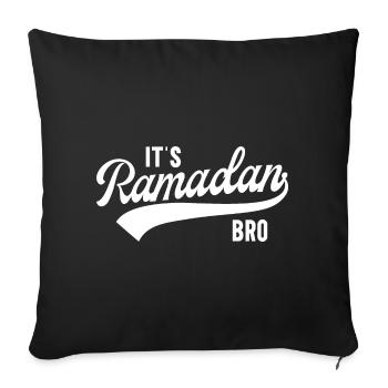 C’est le Ramadan, Frère - Housse de coussin décorative 45 x 45 cm - noir - Devant