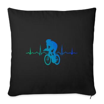 Vélo de route vélo de route pour hommes vélo de course vélo de route - Housse de coussin décorative 45 x 45 cm - noir - Devant