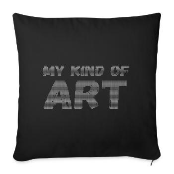 My kind of art ASCII - Sofa pillowcase 17,3'' x 17,3'' (45 x 45 cm) - black - Front