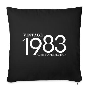 Légende de 1983 - Housse de coussin décorative 45 x 45 cm - noir - Devant