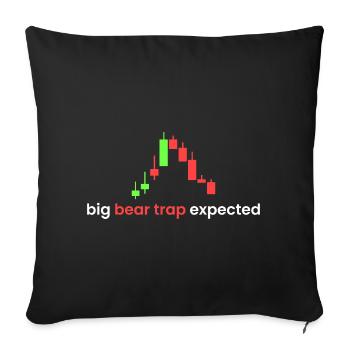 Piège à gros ours attendu - Housse de coussin décorative 45 x 45 cm - noir - Devant