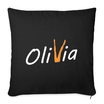 Olivia Bein - Sofa pillowcase 17,3'' x 17,3'' (45 x 45 cm) - black - Front