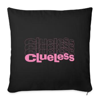 Clueless Logo - Housse de coussin décorative 45 x 45 cm - noir - Devant