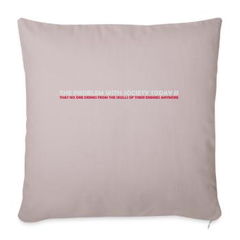 drinks from enemies skulls - Sofa pillowcase 17,3'' x 17,3'' (45 x 45 cm) - light taupe - Front