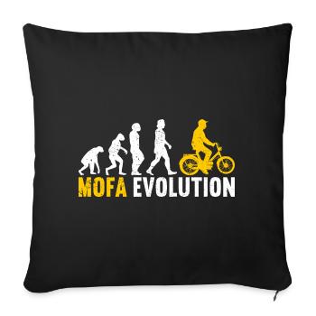 Moped Moped Moped Two-wheeler Moped Scooter Rider - Sofa pillowcase 17,3'' x 17,3'' (45 x 45 cm) - black - Front
