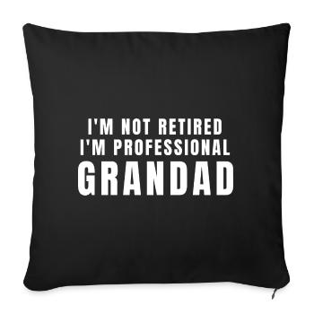 Grand-père professionnel - Housse de coussin décorative 45 x 45 cm - noir - Devant