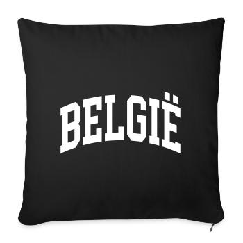Belgium - Sofa pillowcase 17,3'' x 17,3'' (45 x 45 cm) - black - Front
