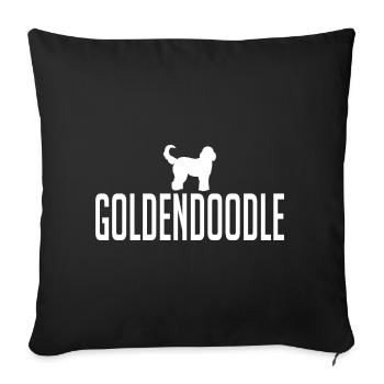Goldendoodle Races de chiens Chiens Doodle Wilsigns - Housse de coussin décorative 45 x 45 cm - noir - Devant