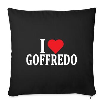 T-Shirt Ich liebe Goffredo T-Shirt Geschenkidee - Sofakissenbezug 45 x 45 cm - Schwarz - Vorne