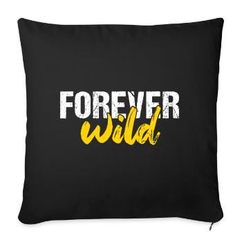 Toujours sauvage - Housse de coussin décorative 45 x 45 cm - noir - Devant