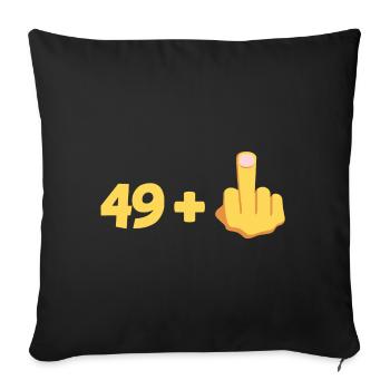 Pour le 50e anniversaire, le 50e anniversaire - Housse de coussin décorative 45 x 45 cm - noir - Devant
