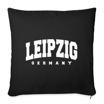 Leipzig - Housse de coussin décorative 45 x 45 cm - noir - Devant