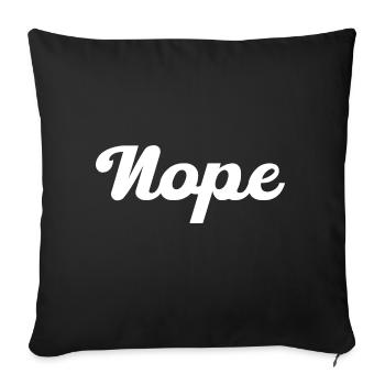 Non, pas - Housse de coussin décorative 45 x 45 cm - noir - Devant