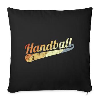 Vintage Handball - Sofa pillowcase 17,3'' x 17,3'' (45 x 45 cm) - black - Front