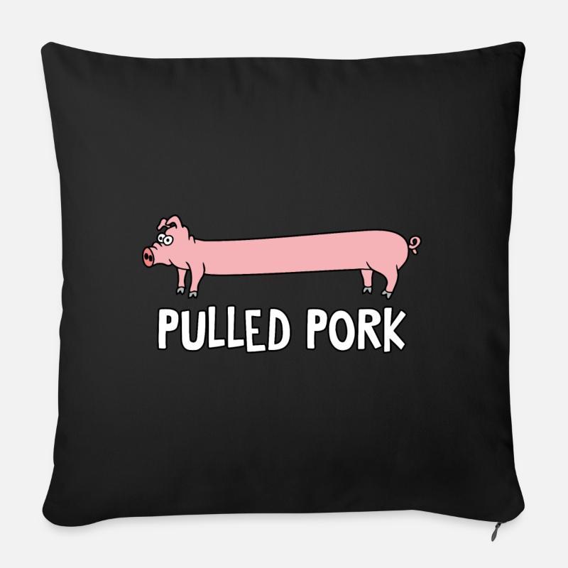 Pulled Pork - Sofakissenbezug 45 x 45 cm - Schwarz