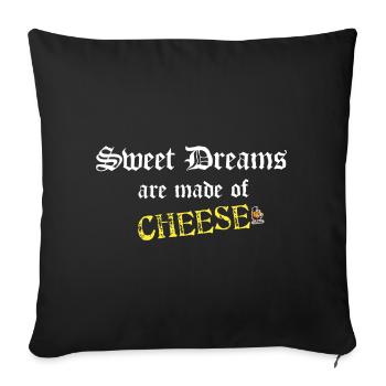 Käseträume Gothic - Sofakissenbezug 45 x 45 cm - Schwarz - Vorne