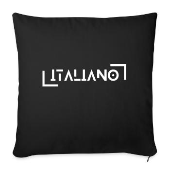 Italiano Italia Italie Italien Bella Vita - Housse de coussin décorative 45 x 45 cm - noir - Devant