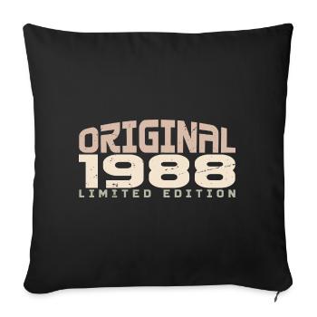Millésime 1988 Édition Limitée 1988 Anniversaire - Housse de coussin décorative 45 x 45 cm - noir - Devant