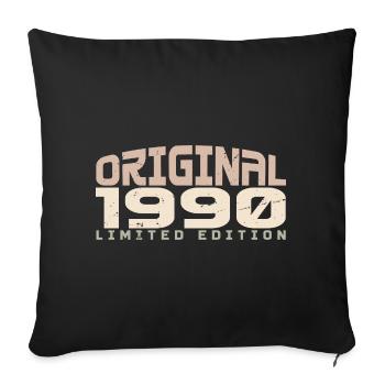Vintage des années 1990 édition limitée des années 1990 anniversaire - Housse de coussin décorative 45 x 45 cm - noir - Devant