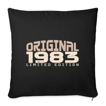 Millésime 1983 Édition Limitée 1983 Anniversaire - Housse de coussin décorative 45 x 45 cm - noir - Devant