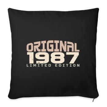 Millésime 1987 Édition Limitée 1987 Anniversaire - Housse de coussin décorative 45 x 45 cm - noir - Devant