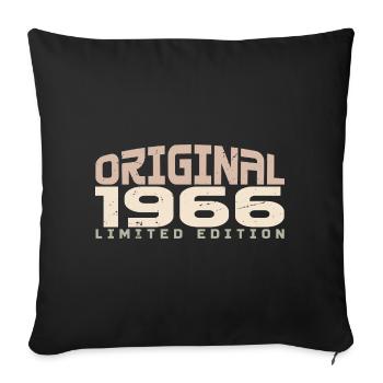 Vintage 1966 Limited Edition 1966 Anniversaire - Housse de coussin décorative 45 x 45 cm - noir - Devant