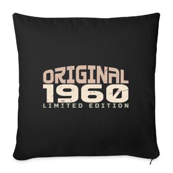 Vintage des années 1960 édition limitée des années 1960 anniversaire - Housse de coussin décorative 45 x 45 cm - noir - Devant