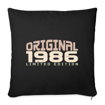 Millésime 1986 Édition Limitée 1986 Anniversaire - Housse de coussin décorative 45 x 45 cm - noir - Devant